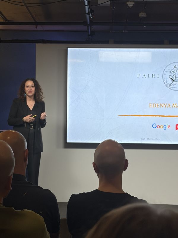 Christina Mazza of Pairi Daiza presenting the launch of Edenya at Google London